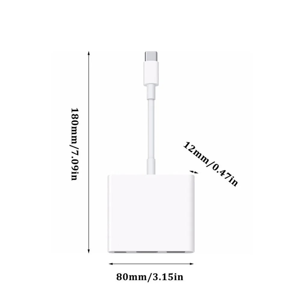 Тип-C кабель-Переходник USB C на HDMI конвертер USB кабель для передачи данных 3,1 Тип док-станция с USB мужского и женского пола цифровой av-адаптер с несколькими портами