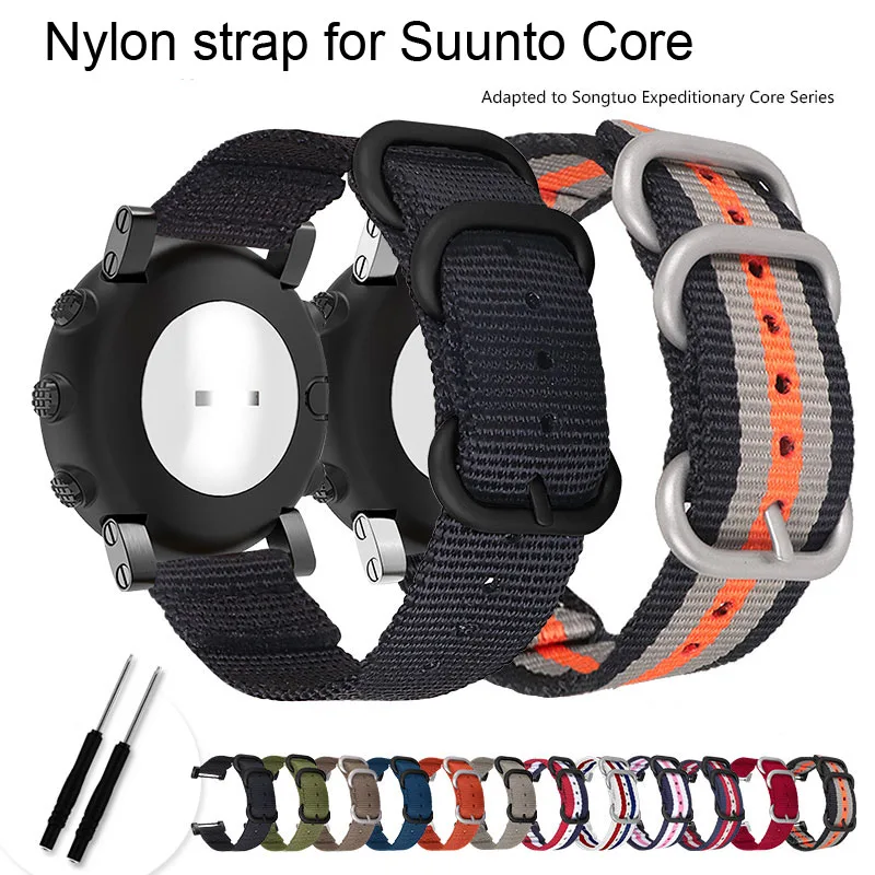 Cinturino Per Cinturino In Nylon Suunto Core Cinturino Sportivo Da Polso In Tela Di Ricambio Con Chiusura In Metallo Per Smartwatch Suunto Core