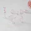 1/12 Pink Candlestick Vase Dollhouse Miniature Accessories Mini Bottle Glass Set Simulation Model Toy for Doll House Decoration 2