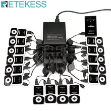 Wireless Tour Guide System 16 Port Charger Base+Transmitter+15 Receiver T131 for Tour Guiding Simultaneous Translation Meeting