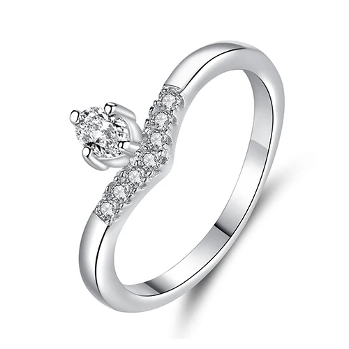BELAWANG высококачественное серебро 925 пробы AAA+ обручальные кольца со стразами для женщин Серебряные женские обручальные кольца ювелирные изделия - Цвет основного камня: YJ1316