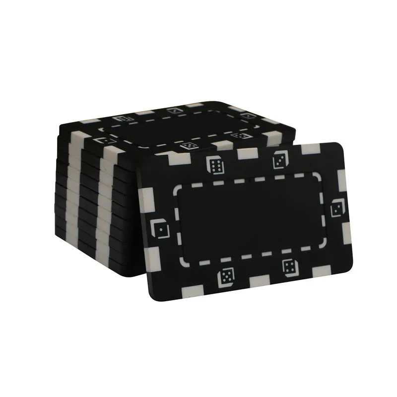 1Pcs Foreign Trade New Hot Sale Rectangular Chip ABS Square Chip Poker Anti-counterfeit Chip Coin Poker Chips