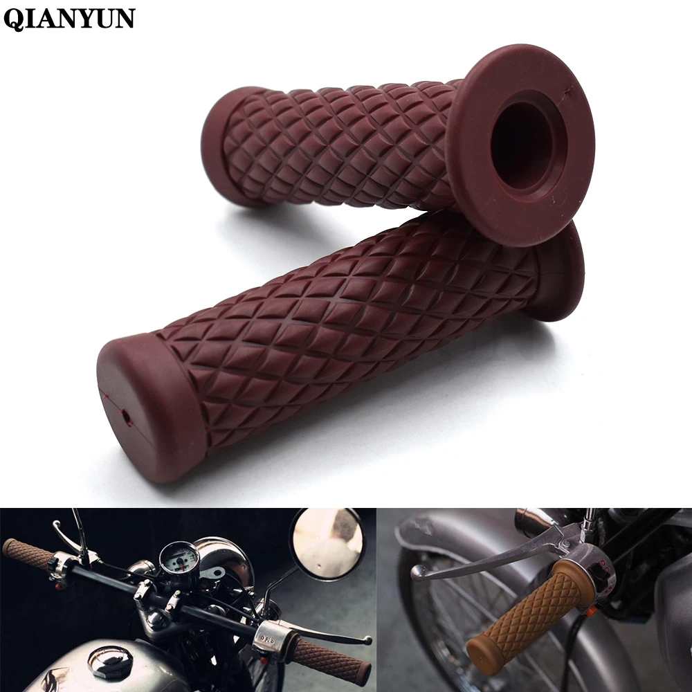 Универсальный мотоцикл 7/" 22 мм Винтаж резиновый руль для мотоцикла для Yamaha FZR400RR FZR600 FZR600R FZR750R FZR1000 TRX850