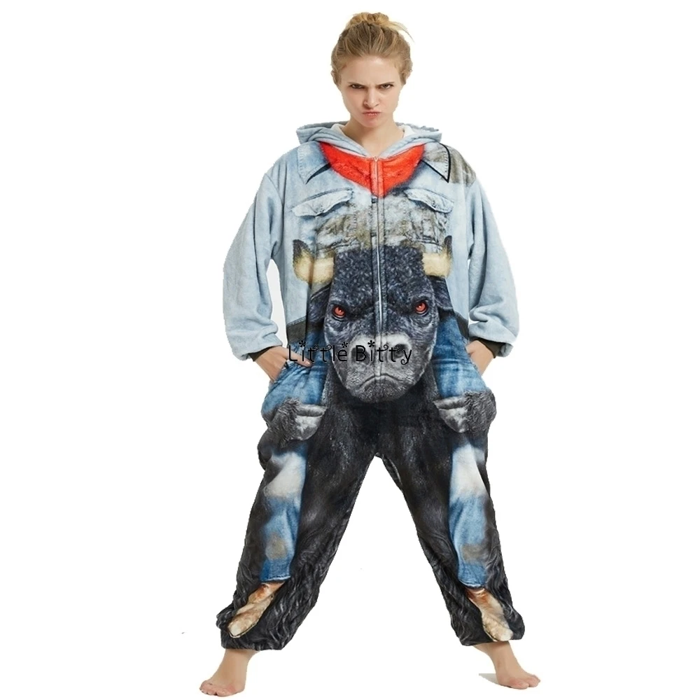 Единорог Kugrumi женские пижамы мужские животные Пижама панда Единорог Onesie для взрослых зимние мягкие фланелевые акулы Onesie