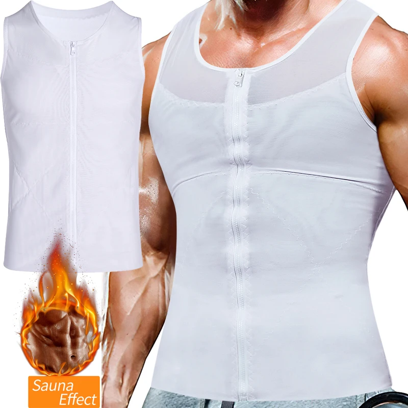 Joweechy Men Vest Tops Tummy Control Body Shaper Slimming Undershirt Base Layer 