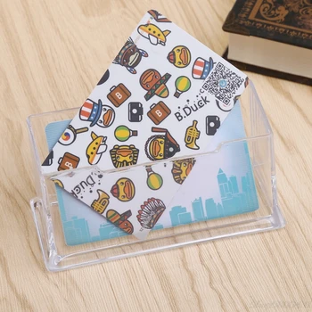 

Clear Business Card Holder Acrylic Plastic Display Stand Rack Desktop Office O21 20 Dropshipping