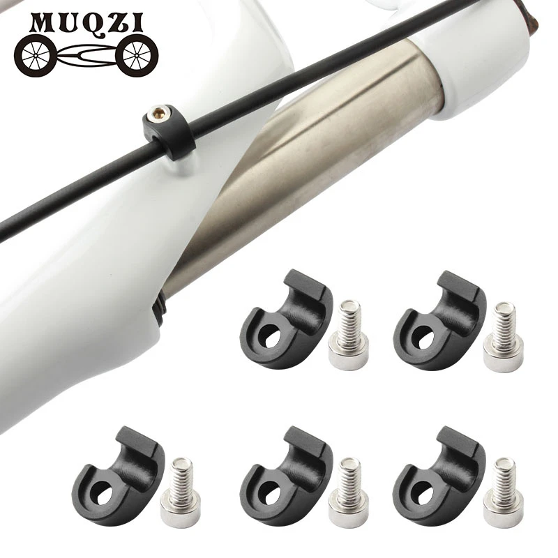 Muqzi 5pcs Bike Brake Housing Buckle Brake Cable Hose Clamp Cable Guide