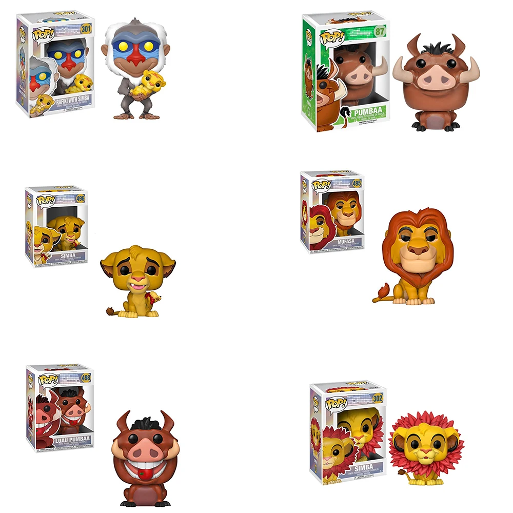 Funko POP Король Лев луу Пумба муфаса Симба ПВХ фигурка Коллекционная модель игрушки для детей