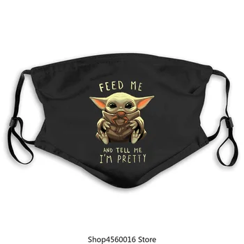 

AVANCEZ-MOI ET DITES-MOI JE SUIS JOLIE BÉBÉ YODA masque 2020 Masque de marque de haute qualité Casual cartoon O-neck Fashion Imp