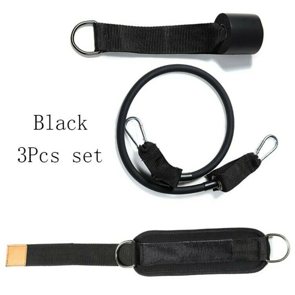3PCS/Set Pull Rope Accessories Fitness Ring Ankle Strap Portable Strength Training Indoor Protective Gear Home Stretch Belt