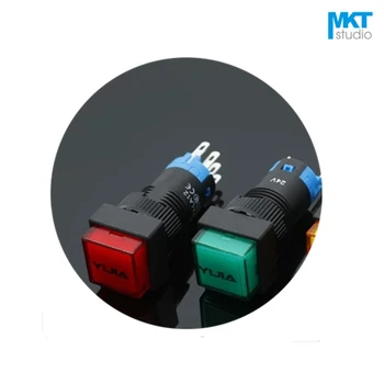 

10Pcs 5V/12V/24V Rectangular 12mm 250V 5A Push Button Electrical Switch With LED, Latch/Momentary, Red/Green/Yellow/Blue/White