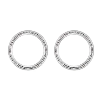 

2Pcs Crystal Rear Air Vent Outlet Cover Ring Fit for Benz E Class W213 E200L E300L E320L Accessories Bling Covers Decals Inside