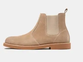 Оригинальные кожаные ботинки челси xiaomi высокого качества; замшевые ботинки из ткани с резинкой; мужские ботинки; 4 цвета; умный дом - Цвет: Desert color 42