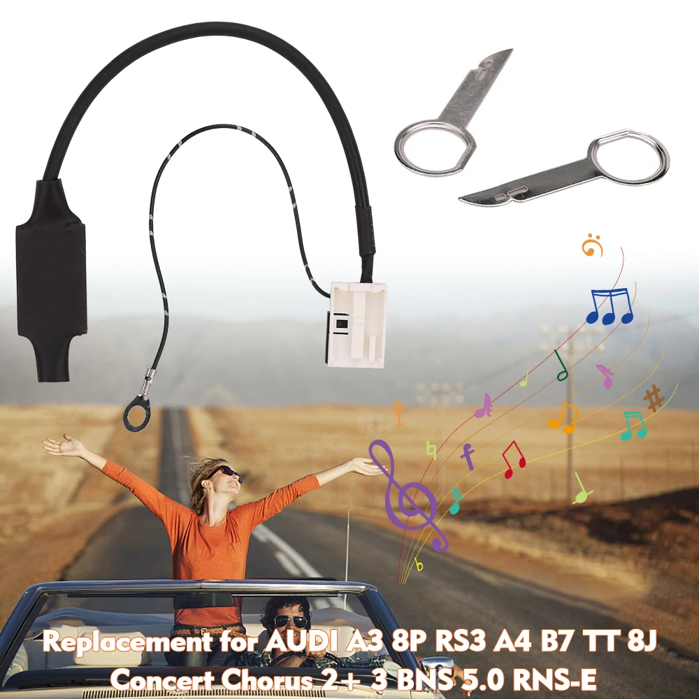 Автомобильный Bluetooth Aux музыкальный адаптер BT Замена для AUDI A3 8P RS3 A4 B7 TT 8J концертный Хор 2+ 3 BNS 5,0 RNS-E