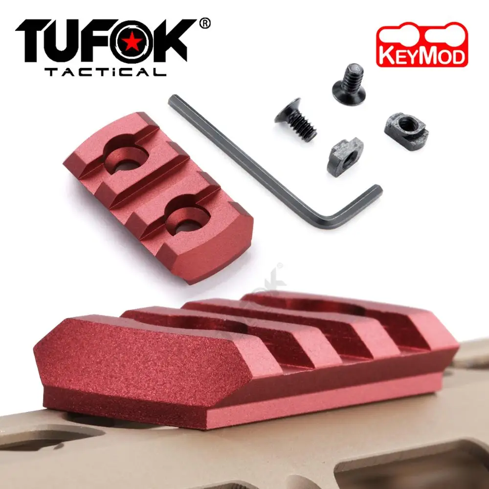 TuFok Keymod Picatinny Rail Adapter - Super Low Profile 3 Slots Panel Ultra Thin Weaver Mount For Hunting | Спорт и развлечения