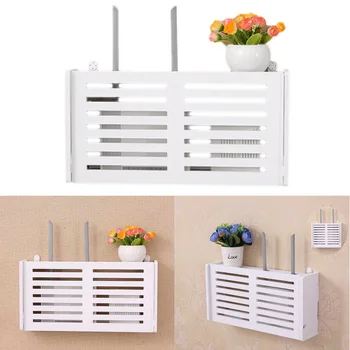 

Large Storage Box Hot Wireless Wifi Router Wooden Shelf Bracket Wall Hangings