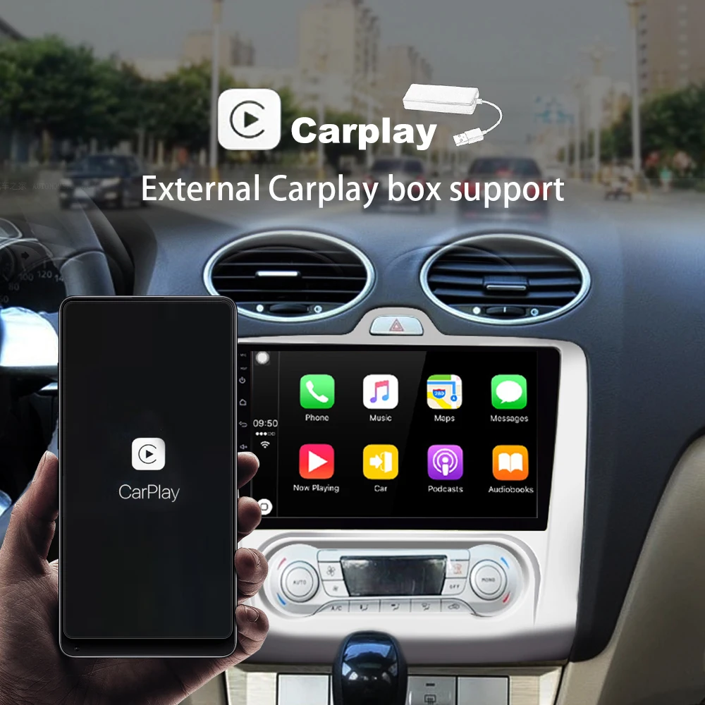 Podofo Android 9 1 автомобиль радио ''GPS WI FI Разделение Экран 2 Din Автомобильный