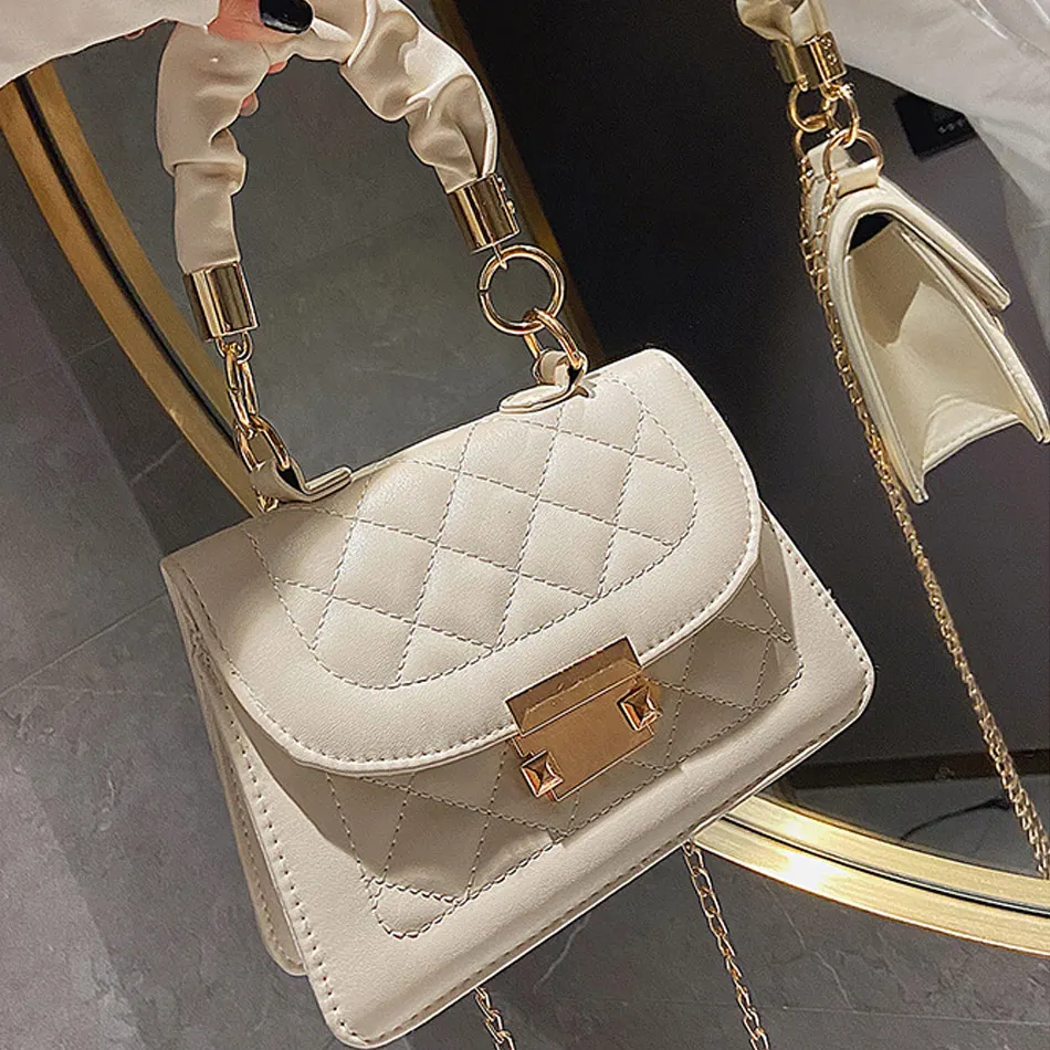 beige quilted crossbody bag
