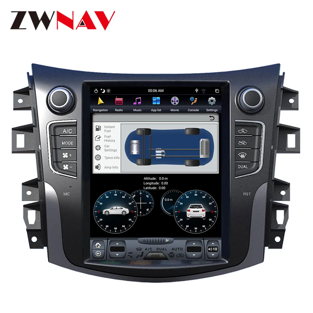 Top DSP Carplay vertical Tesla screen Android 9.0 Car Multimedia Player For NISSAN NP300 Navara 2014-019 GPS Radio stereo head unit 2