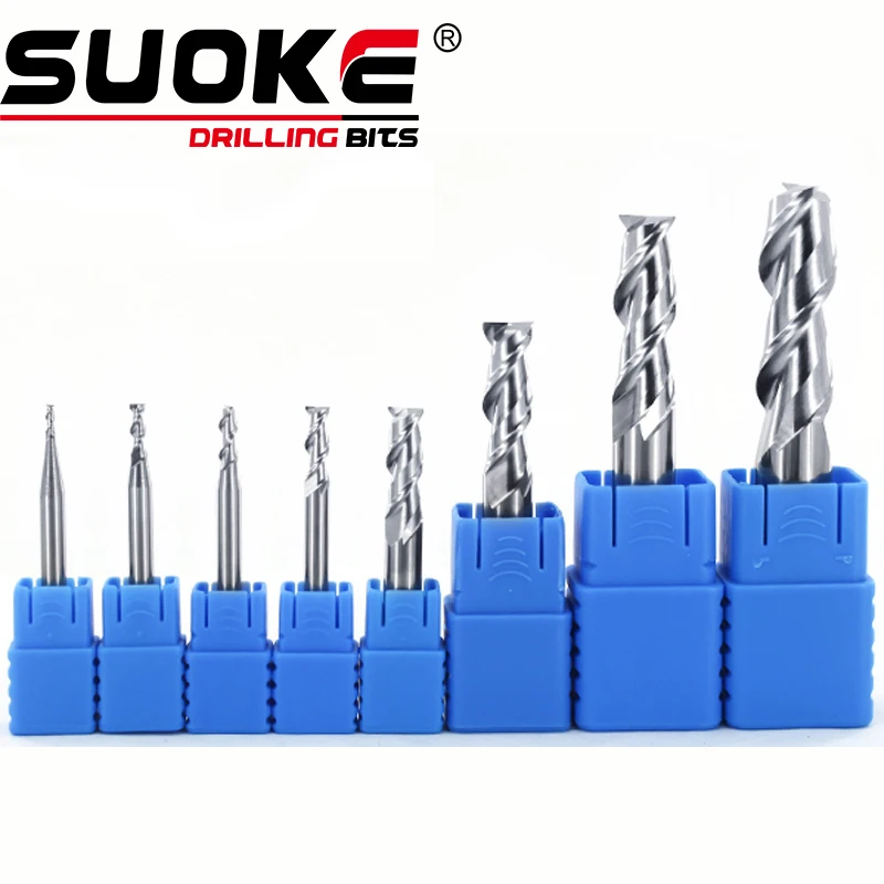 

End Mill Wood Cutter HRC45 2 Flute Milling Tools Cnc Cutter Metal Milling Cutter Carbide End Mill For Aluminum Copper Milling