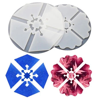 

2Pcs Coaster Resin Molds, Interlocked Puzzle Silicone Molds for DIY Resin Agate Geode Slice Coasters Home Decor