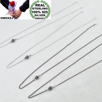 

OMHXZJ Wholesale HA18 European Fashion Woman Girl Birthday Party Gift Vintage Crown 100% 925 Sterling Silver Pendant Necklace