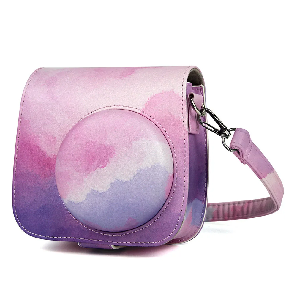 

PU Leather Camera Case Dream Clould Shoulder Strap Bag for Fujifilm Instax Mini 9 8 8+ Instant Film Camera Protector Cover Pouch