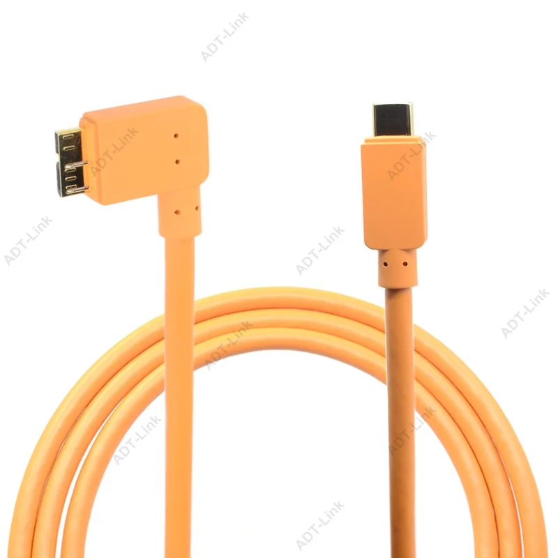 Cabo de tiro usb 3.0 tipo c, micro b para câmeras canon 5d4 7d2 nikon