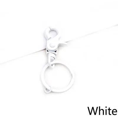 White Meetee 10/30 шт 7 х 3 см Цвет брелок для ключей с декоративной металлической пряжкой и омаров оснастки пряжкой сумка подвеска брелок повесить застежка-крючок аппаратные средства "сделай сам" Материал - Цвет: White