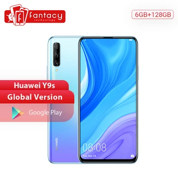 Перейти на Алиэкспресс и купить Глобальная версия Huawei Y9s смартфон 6 ГБ 128 ГБ 48 МП Тройная камера мобильный телефон Авто-всплывающая фронтальная камера 4000 мАч Android