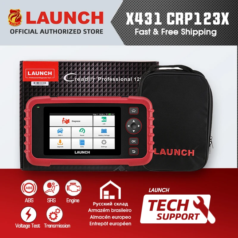 LAUNCH X431 CRP123X CRP123 X Автомобильный считыватель кодов OBD2 сканер OBDII диагностический