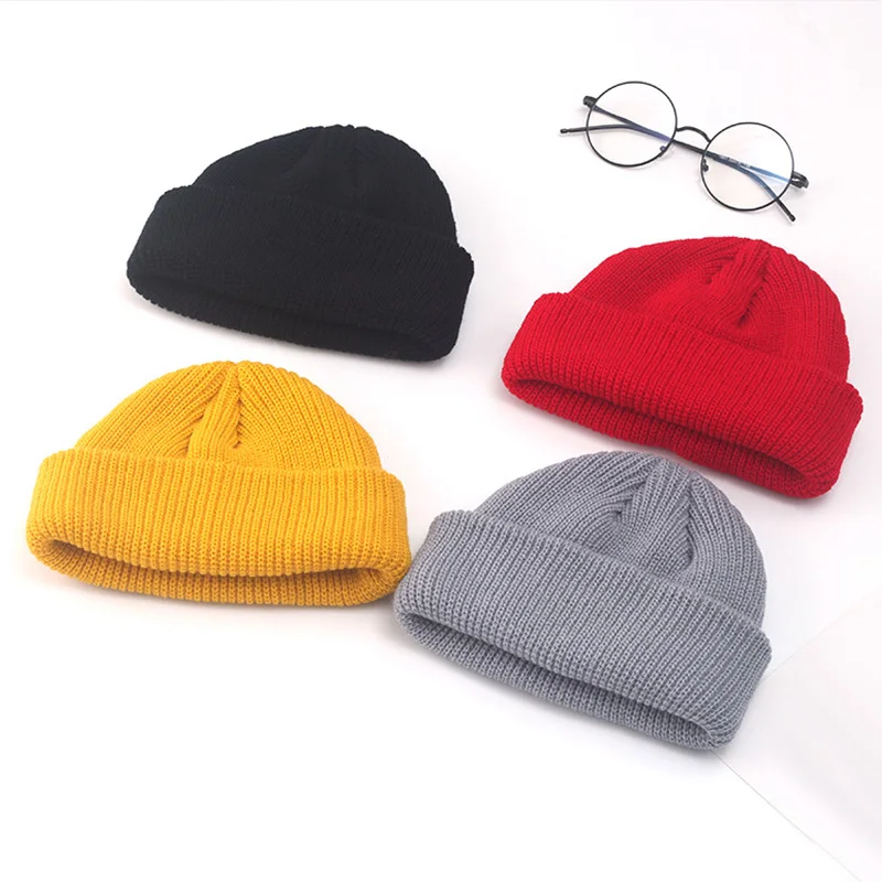 

Men And Women Hat Autumn And Winter Retro Dome Warm Short Section Wool Baotou Melon Leather Hat Knitted Hat Cold Hat Trendy