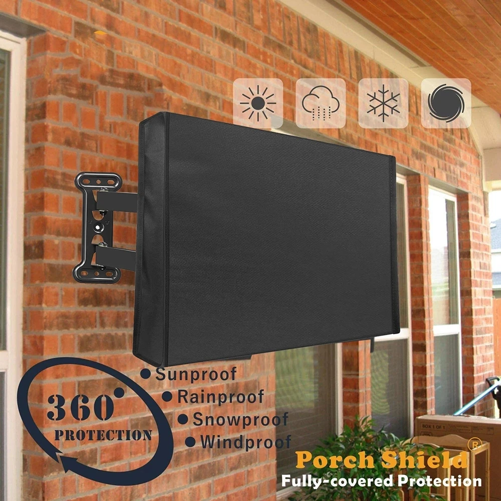 Outdoor TV Covers 22'' To 70'' 60'' With Bottom Cover Weatherproof Television Case