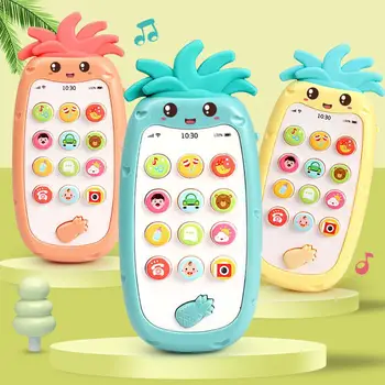 

Pineapple Shape Simulated Mobile Phone Bilingual Musical LED Kids Education Intelligence Developmental Toy Interactive toys