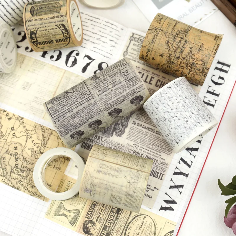 Washi tape decoration tape decorative tape masking tape decoration stickers adhesive tapes adhesive tape Retro Washi Tape set Vintage Decoration Scrapbooking Masking washitape Decorative wash journal whasi decorada stickers