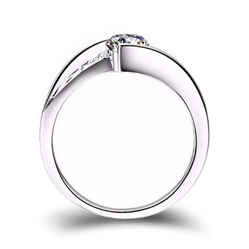 Милое женское кольцо с маленьким циркониевым камнем, 925 серебряное свадебное ювелирное изделие, кольца для помолвки для женщин, подарки на день Святого Валентина