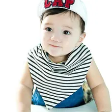 Детский нагрудник треугольный головной платок слюнявчик для маленьких мальчиков и девочек, милый бандана, черный, розовый, желтый, хлопковый нагрудник