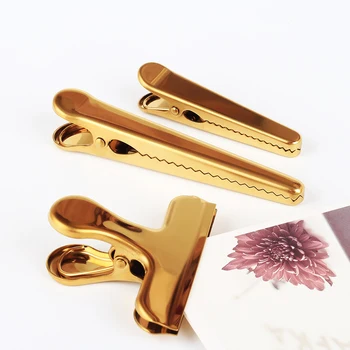 

Stainless Steel Gold Plated decorative Clamp BUJO School Creative School Cute qt1710012 Paper Clip Bookmark