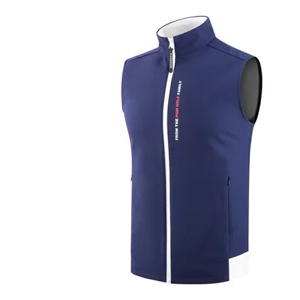 Pgm Men Full Zipper Golf Vest Outdoor 