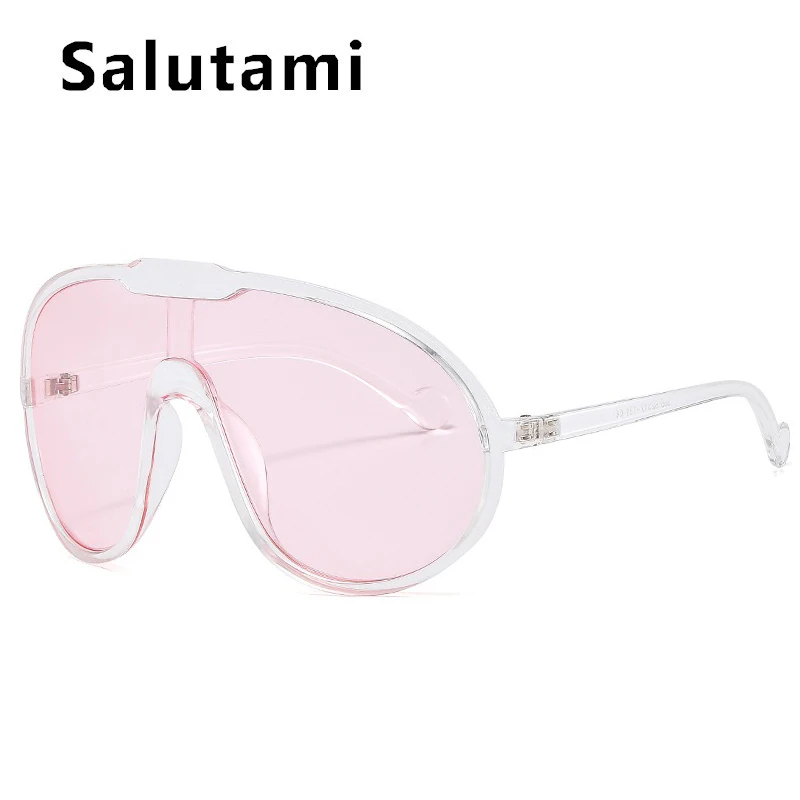 Oversized One Piece Shield Sunglassed For Women Vintage Unique Windproof Uv400 Sun Glasses Men Retro Pilot Gradient_voghion.com