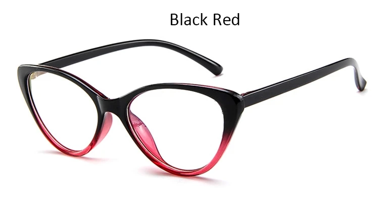 Black Red Ретро, Ретро стиль, высокое качество, анти-синие очки, оправа, модные, кошачий глаз, очки для женщин, прозрачные компьютерные очки, светильник, синие очки - Цвет оправы: Black Red