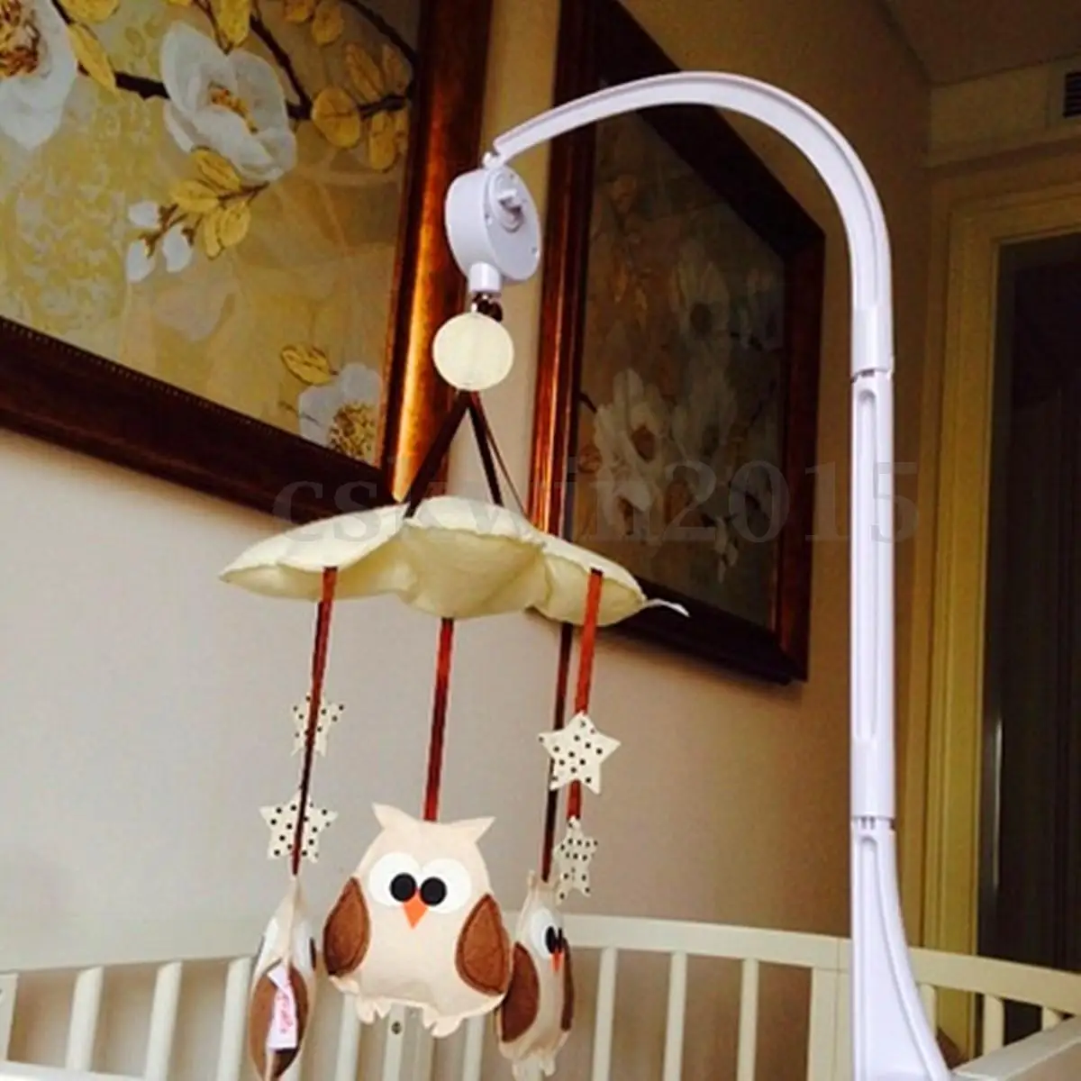 Rotary Baby DIY Crib Bed Toy Clockwork Music Box Bedding Newborn Doll Hanging
