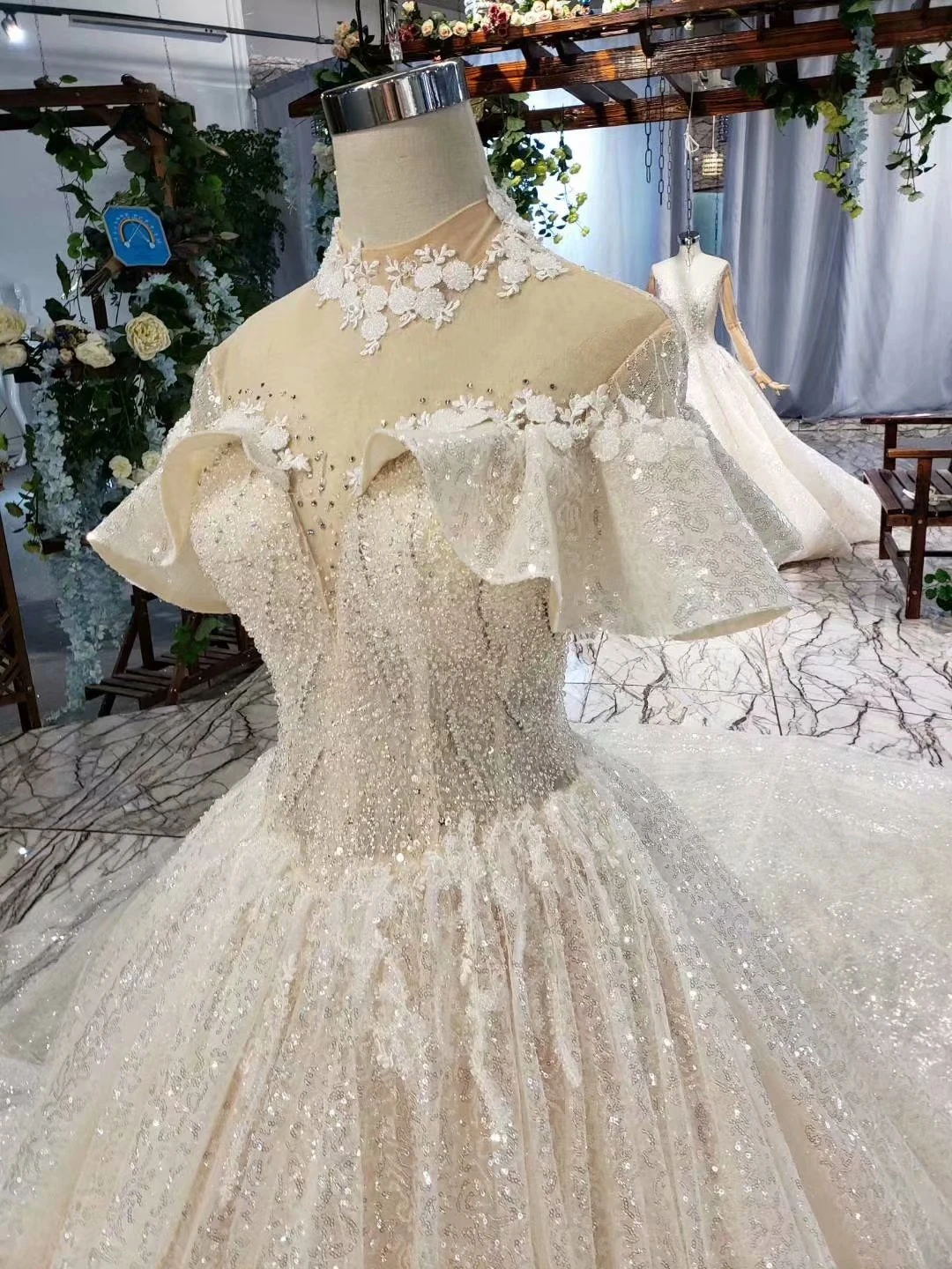 Кружевное черное свадебное платье с оборками, бальное платье, Vestido De Noiva Princesa, блестящие бисерные Аппликации, халат, большие размеры