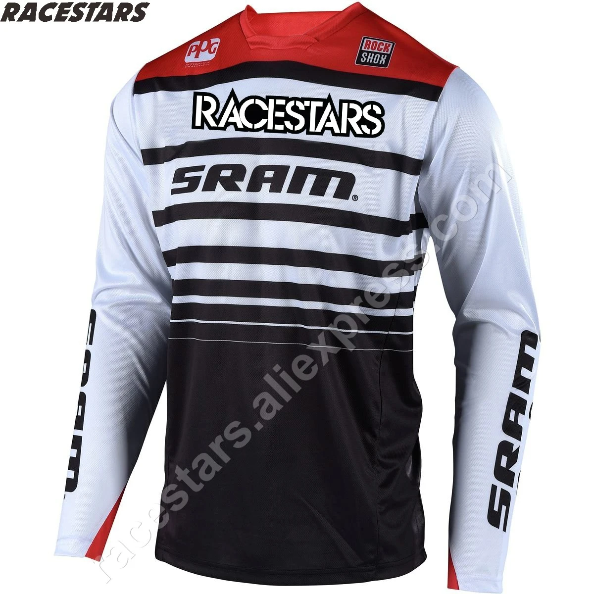 RACESTARS, майка для мотокросса, для спуска на гору, для квадроцикла, Camiseta Ropa MTB, с длинным рукавом, для езды на мотоцикле