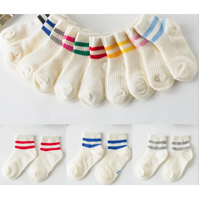 kids Socks  Cotton Boy's Girl's Lovely  striped style All-match Baby Children's Sock 1-10year 10pair=20pc=lot sales direct 1