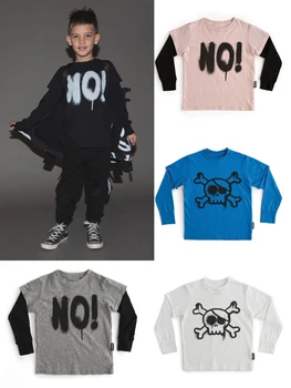 

2020 Autumn New Nu Series Kid's T-shirt girls tops boys long sleeve tops baby boy clothes
