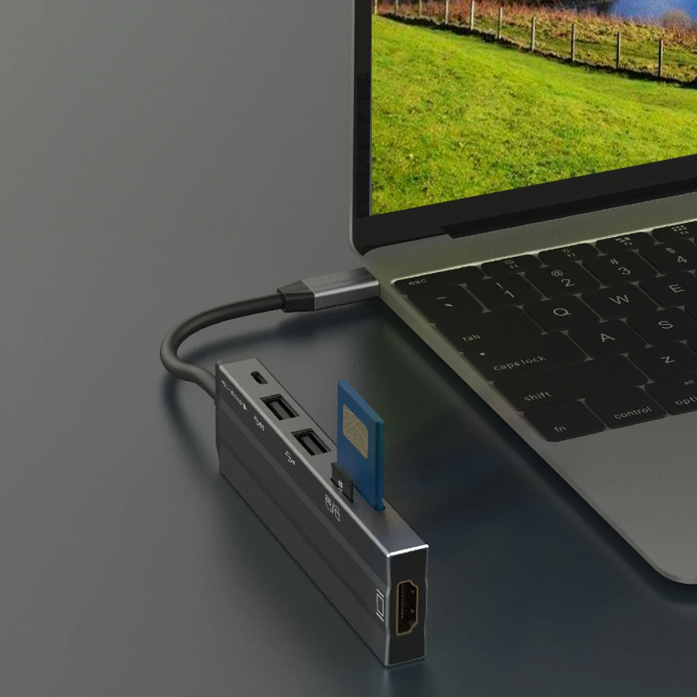 USB разветвитель USB C концентратор USB к мульти HDMI USB 3,0 RJ45 Кардер ридер OTG адаптер для MacBook Pro Air USB док-станция type c