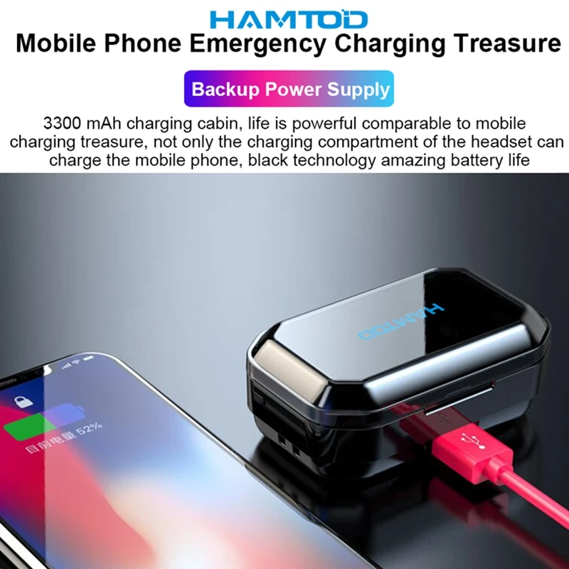 30 м bluetooth 5,0 9D TWS наушники настоящие беспроводные стерео наушники двусторонние наушники с зарядным устройством IPX6 Водонепроницаемый