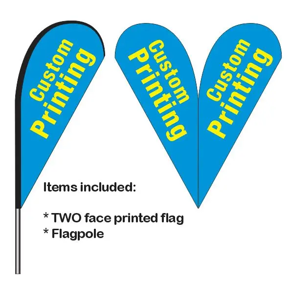 two face printing Полный комплект, 2 комплекта в партии, пляжный флаг с Каплевидным флагом, рекламный баннеры - Цвет: two face printing
