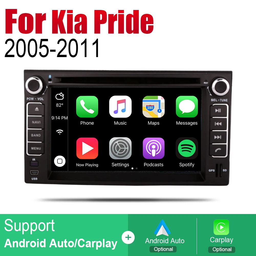 Автомобильный DVD плеер ZaiXi с GPS навигацией для Kia Pride Sedan 2005 ~ 2011 мультимедийная